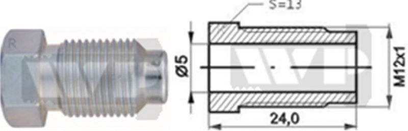 Brake line adapter M12x1mm