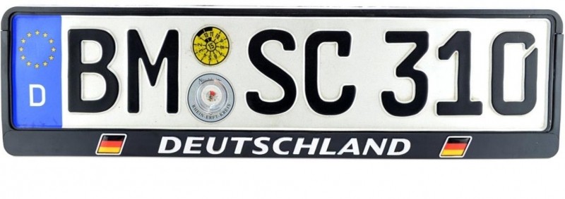 Relief number plate holder - DEUTSCHLAND