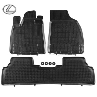 Rubber floor mat set Lexus RX450h  (2012-2021), with edges