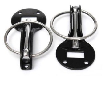 Hood pin kit, black