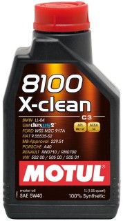Synthetic engine oil Motul 8100 X-Clean C3 5w40, 1L