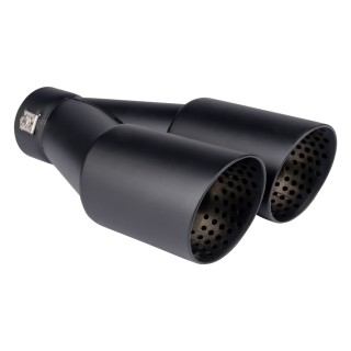 Exhaust muffler double pipe end tip