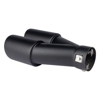 Exhaust muffler double pipe end tip