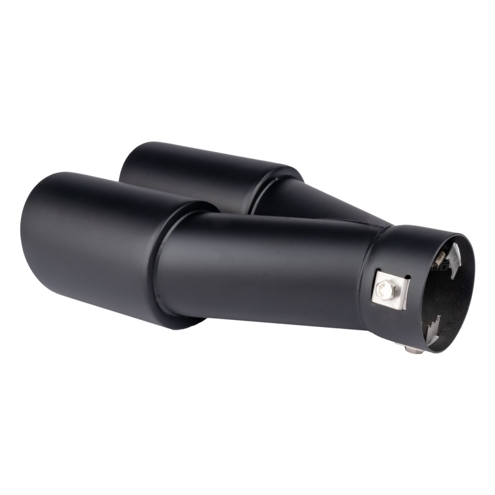 Exhaust muffler double pipe end tip