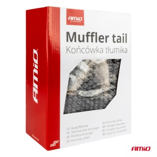 Exhaust muffler double pipe end tip
