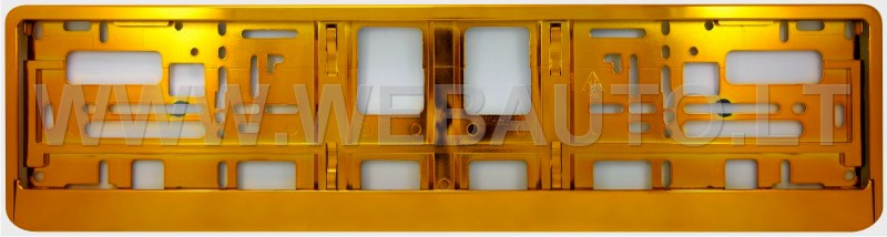 Plate number holder, gold like