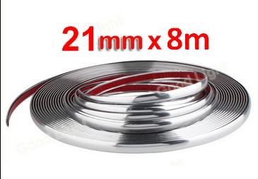 Car decor, chrome, 21mm x 8m