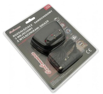 Cord extension with 3 plugs & controller, 12V