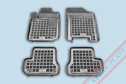 Rubber floor mat  set Citroen C2 (2003-2009), with edges