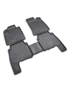 3D Rubber floor mat  set Hyundai Santa Fe (2006-2010), with edges 