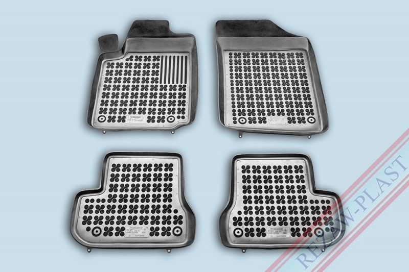 Rubber floor mat  set Citroen C2 (2003-2009), with edges