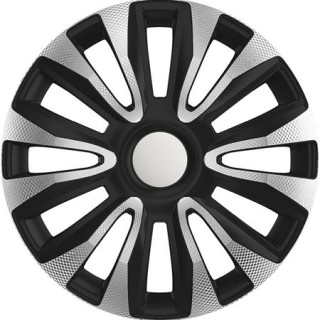 Wheel cover set - AVALON SILVER & BLACK, 15" 