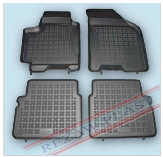 Rubber floor mat  set  Chevrolet Aveo (2002-2011)/Kalos (2002-2008) with edges