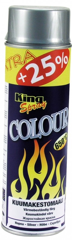 Hight-temperature silver paint (+650С), 500ml.