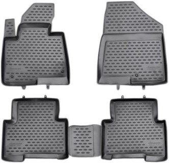 3D Rubber floor mat  set Hyundai Santa Fe (2012-2020)/ Kia Sorento (2016-2023), with edges 