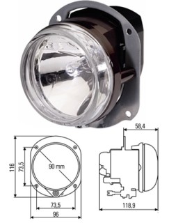 Front fog lamp Mercedes-Benz CLK W209 (2002-2009), right 