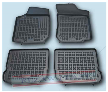 Rubber floor mat set Seat Leon (2005-2012) with edges