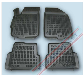 Rubber floor mat  set Chevrolet Aveo (2011-) with edges
