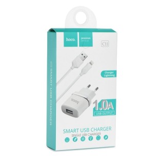 Smart usb charger for Apple  Apple IPhone 5,6,7,8,X - HOCO, 1meter  (1A output)
