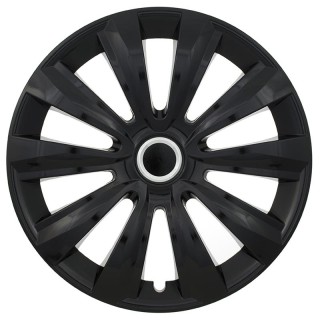 Hubcap set - DELTA BLACK RING, 16"