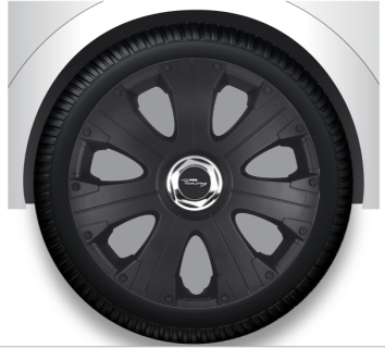 Wheel covers set - Racing Pro Black, 14"