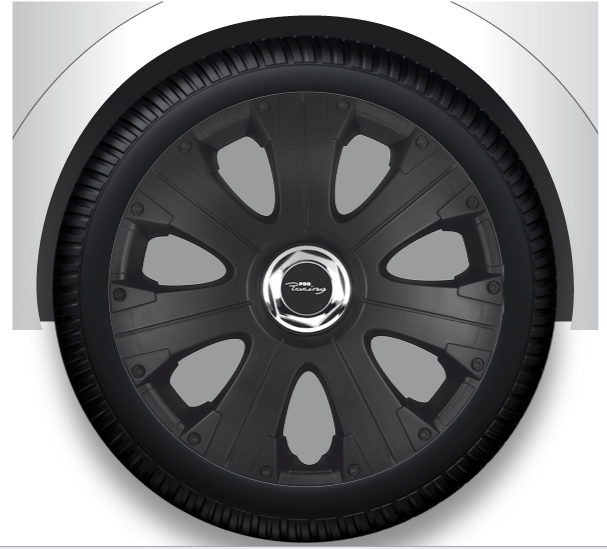 Wheel covers set - Racing Pro Black, 14
