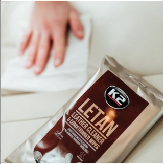Leather cleaner and conditionner wipes -  K2 LETAN, 24pcs.