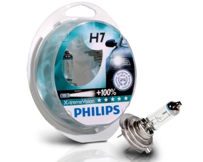 Bulb set H7 55W Philips X-treme Vision +130%, 12V