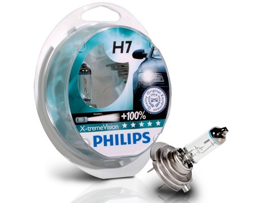 Bulb set H7 55W Philips X-treme Vision +130%, 12V