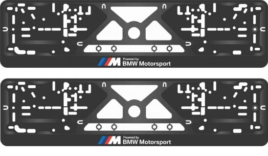 2PCS x Plate number holder - POWERED by BMW MOTORSPORT 