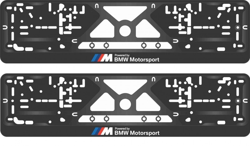 2PCS x Plate number holder - POWERED by BMW MOTORSPORT 
