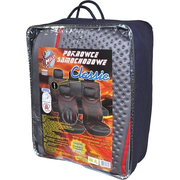 Poliester car seat cover set with zippers 
