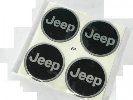 ALLOY WHEEL TRIM CENTRE CAP DECAL LOGO JEEP, diam.64mm