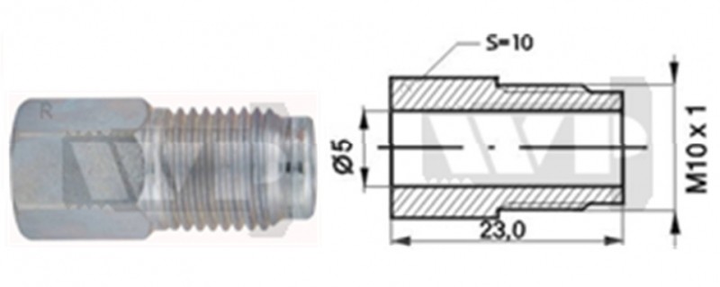Brake line adapter M10x1mm