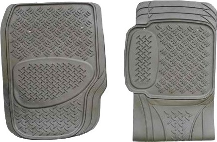 Rubber floor mats set, universal, grey 
