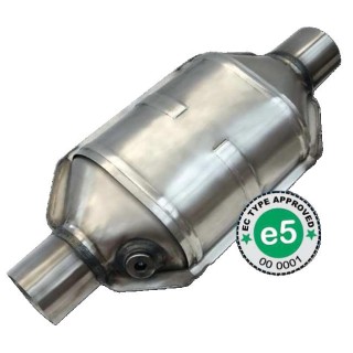 Universal cataly converter with hole for oxygen sensor, L=380mm / PETROL & DIESEL