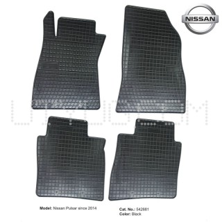Rubber floor mats set Nissan Pulsar (2014-)