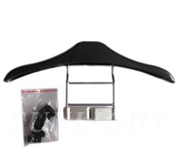 Aluminium coat hanger, black