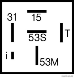 Windshield wiper relay