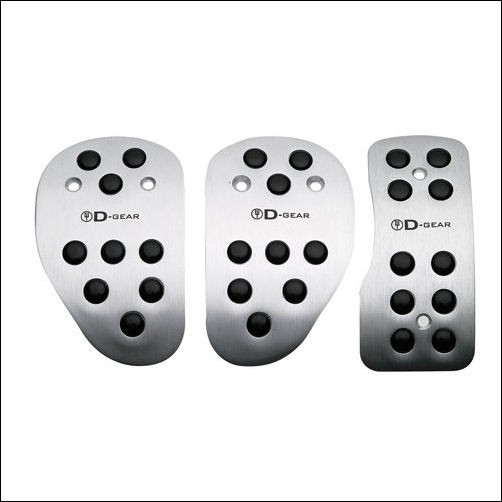 Sport racing pedalpads D-Gear, chrome