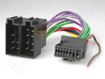 Adapter from Pioneer 03 (16p) car radio to EURO connector