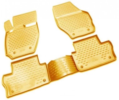Rubber floor mats set for Volvo XC60 (2008-2017), with edges