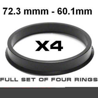 Wheel hub centring ring  72.3mm ->60.1mm
