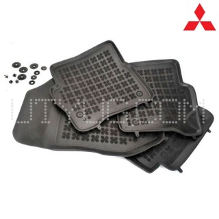 Rubber floor mat set Mitsubishi Colt (2008-2012) with edges