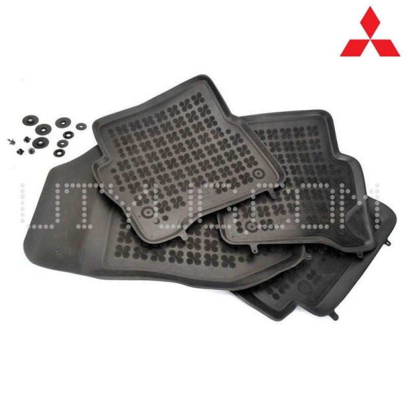 Rubber floor mat set Mitsubishi Colt (2008-2012) with edges