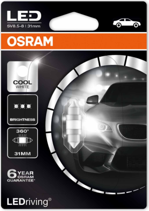 Plate number bulb LED, 12V (31mm)