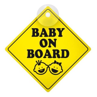 Baby on board, car sign with suction cup