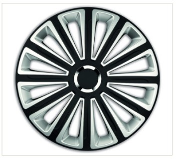 Hubcap set - TREND BLACK-SILVER, 16" 