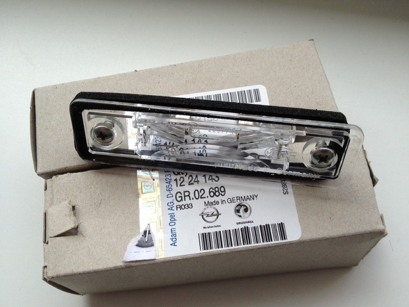 Number plate light Opel Astra/Omega B/ Zafira A/Corsa C/Vectra B