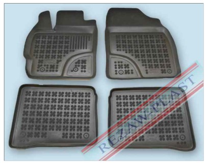 Rubber floor mat set Toyota Prius Plus (2011-2017), with edges
